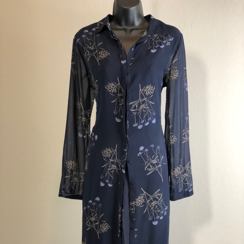 Lucky Brand Sheath dress with shear overlay